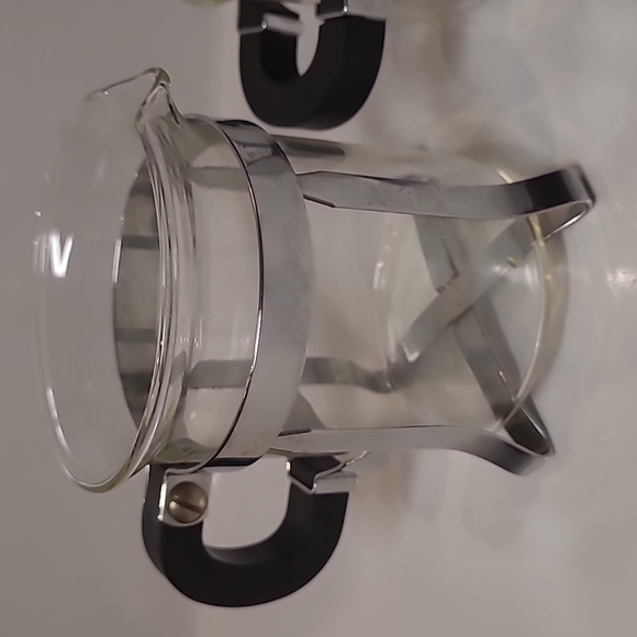 Vintage Bodum Chambord pitcher open sugar & creamer set glass stainless steel - Picture 2 of 8